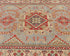 4x6 Gray Kuba Afghan Hand Knotted Wool Area Rug